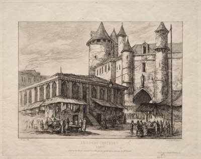 グランド シャトレ、パリ、1780 年頃 作： Charles Meryon