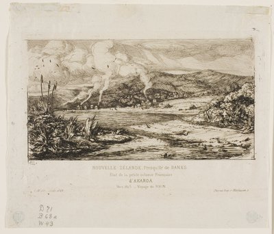 アカロアの小さなフランス植民地、1845 年 作： Charles Meryon