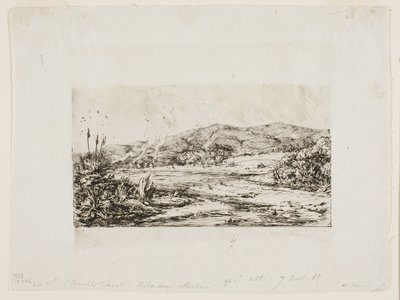 アカロアの小さなフランス植民地、1845 年 作： Charles Meryon