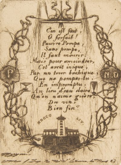 ノートルダム ポンプ小皿、1854 年。 作： Charles Meryon