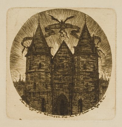 パレ・ド・ジャスティス、パリの旧門 作： Charles Meryon