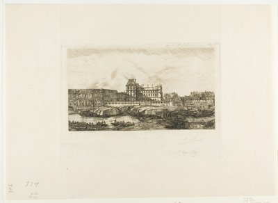 古いルーブル、パリ、1651 作： Charles Meryon