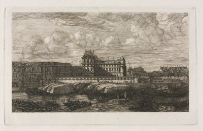 ゼーマンの絵画からの古いルーヴル、1651 作： Charles Meryon