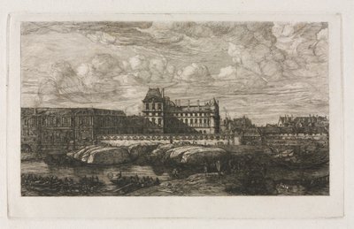 ゼーマンの絵画からの古いルーブル、1651年、1866年。 作： Charles Meryon