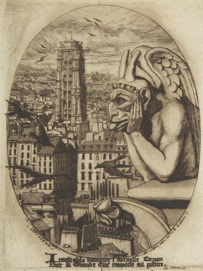 吸血鬼、1853年。 作： Charles Meryon