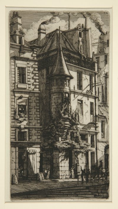 Tourelle, rue de la Tixeranderie (小塔のある家, rue de la Tixeranderie) 作： Charles Meryon