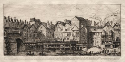 17世紀の終わりに向かって、パリ市の一部の眺め 作： Charles Meryon