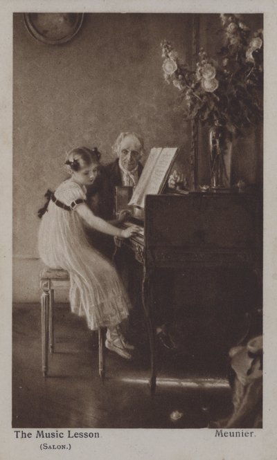 The Music Lesson（カラーリトグラフ 作： Charles Meunier