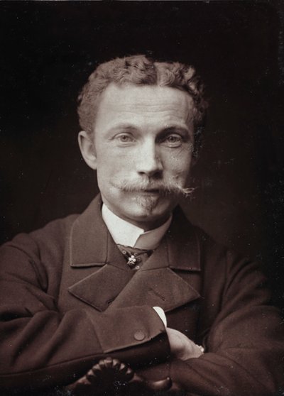 芸術および伝記アルバム、5年目、サロン1885;画家ラウル・ド・ピブラックの肖像（1852-1937） 作： Charles Michelez