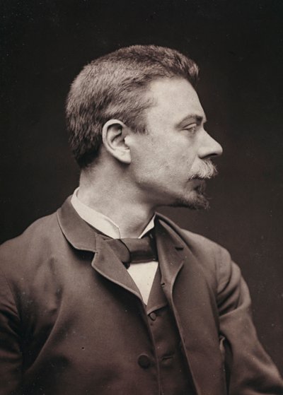芸術および伝記アルバム、6年目、サロン1885;フランスの画家ジョセフポールメスレ（1855-1929）の肖像 作： Charles Michelez