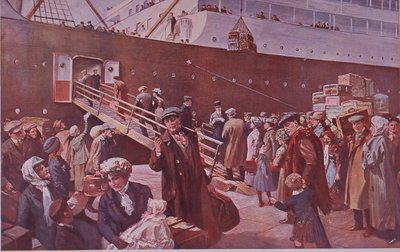 リバプールから出発したカナダへの移民たち 作： Charles Mills Sheldon