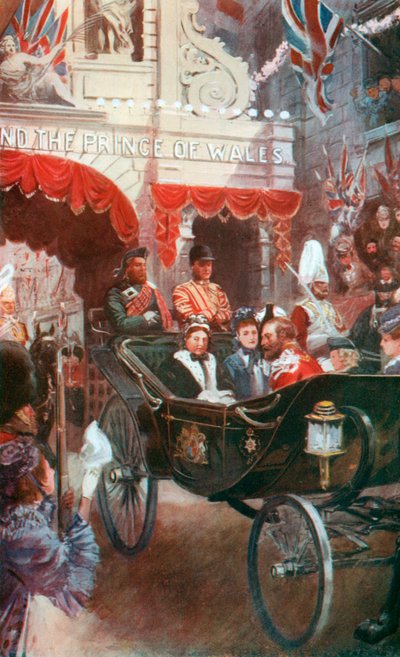 1872年の感謝祭サービス：セントポール教会への行列 作： Charles Mills Sheldon