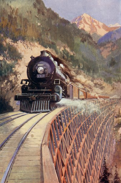 北米の横断峡谷を訓練する 作： Charles Mills after Sheldon