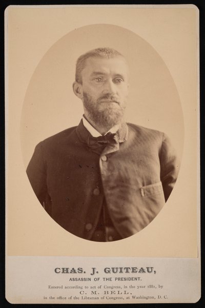 シャルル・ジュリアス・ギトーの肖像、1841～1882年、1881年7月4日。 作： Charles Milton Bell