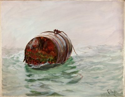 ブイ（ボディカラーと水彩紙） 作： Charles Napier Hemy