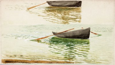 ディンギー（紙にボディカラーと水彩） 作： Charles Napier Hemy