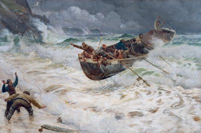 ボートが帰ってきた方法、1886 作： Charles Napier Hemy