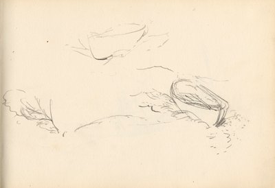 スケッチブック（紙に油と鉛筆） 作： Charles Napier Hemy