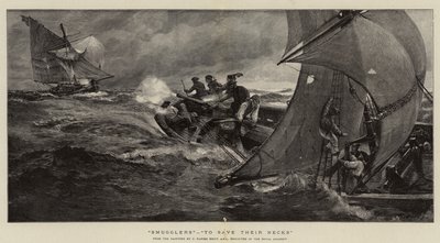 密輸業者、首を救うために 作： Charles Napier Hemy