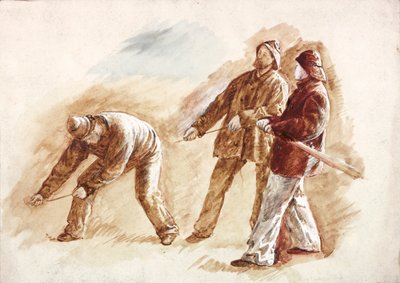 漁師の仕事の研究（ボディカラーと水彩紙） 作： Charles Napier Hemy