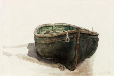 ディンギーの研究（紙に鉛筆と水彩） 作： Charles Napier Hemy