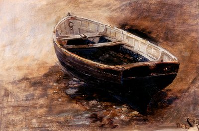 ディンギーの研究、1901年（紙に油彩） 作： Charles Napier Hemy