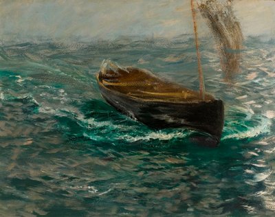 セーリングディンギーの研究（紙に油彩） 作： Charles Napier Hemy