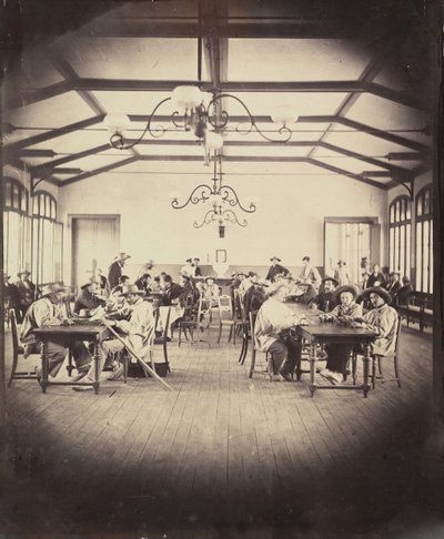 ヴァンセンヌの帝国亡命、ゲームルーム、1858-59。 作： Charles Nègre