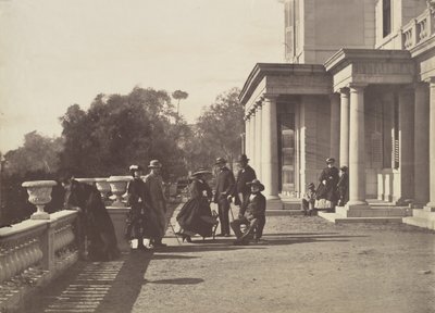 [ブロアム卿とその家族、カンヌ]、1862 年。 作： Charles Nègre
