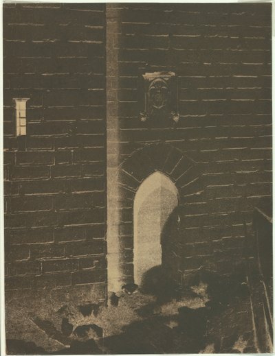 Mont-Majour、修道院の塔の後部、c。 1852年。 作： Charles Nègre