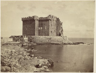 [カンヌ近郊、サントノラ島の城 / Le château de île Saint-Honorat, près de Cannes 作： Charles Nègre