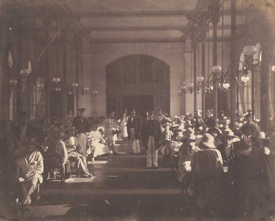 ヴァンセンヌの帝国精神病院の食堂、1858～59年。 作： Charles Nègre