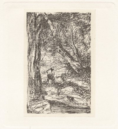 プレート XI – 木こり (プレート XI – 木こり) 作： Charles Nègre, Jean Baptiste Camille Corot, André Jammes
