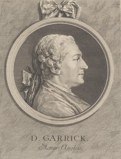 デヴィッド・ギャリックの肖像、1764年 作： Charles Nicolas Cochin