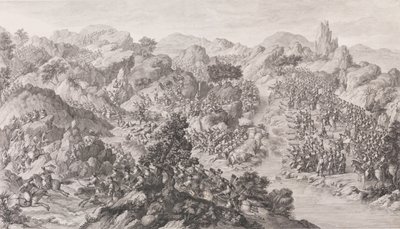 グリーン・コル・ノールの戦い、1772年 作： Charles Nicolas Cochin