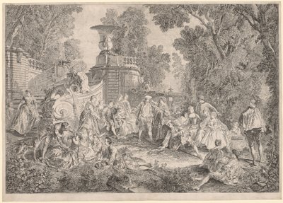 ブラインドマンブラフのゲーム、1739年。 作： Charles Nicolas Cochin