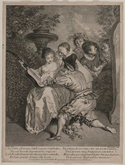 ロマンサー、1727年。 作： Charles Nicolas Cochin