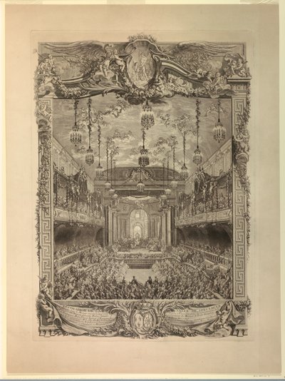 劇場ホールの装飾 作： Charles Nicolas Cochin the younger