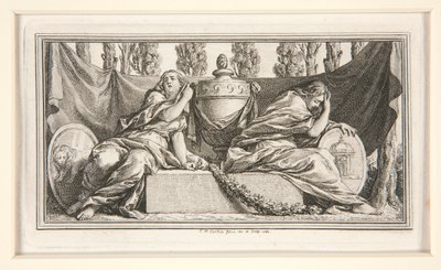 フランス夫人、パルマ公爵夫人の葬儀のビネット 作： Charles Nicolas Cochin the younger