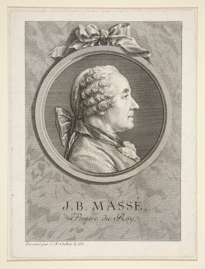 ジャン＝バティスト・マスの肖像 作： Charles Nicolas Cochin the younger