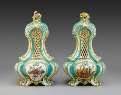三角型ポプリ花器ペア 作： Charles Nicolas Dodin