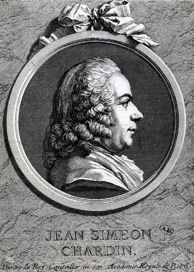 ジャンシメオンシャルダン（銅版画） 作： Charles Nicolas II Cochin