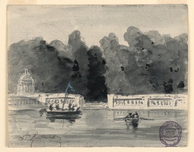 公園の湖 作： Charles Nicolas Ransonnette