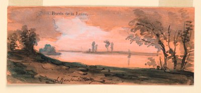 ロワールのほとりで 作： Charles Nicolas Ransonnette