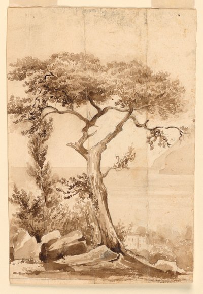 地中海の海岸で 作： Charles Nicolas Ransonnette