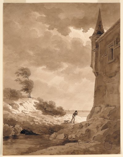 海岸で 作： Charles Nicolas Ransonnette
