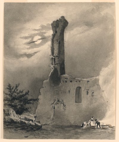 中世の城跡 作： Charles Nicolas Ransonnette