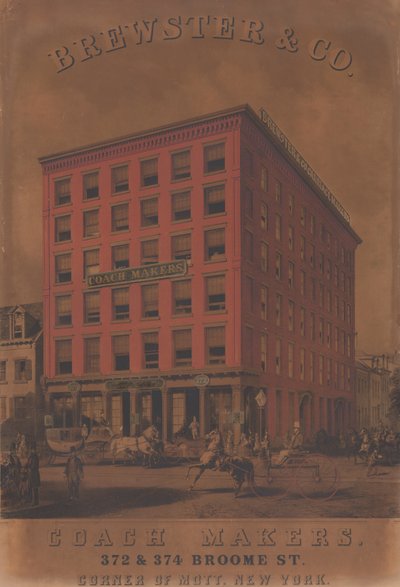 Brewster & Co. Coach Makers, 372 & 374 Broome St., ca. 1860～70年 作： Charles Parsons