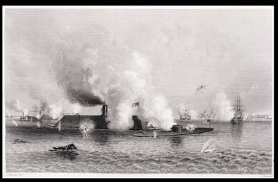 1862年3月9日、「The History of the United States」、Vol。 II、チャールズマッカイ作、J。デイビス作 作： Charles Parsons