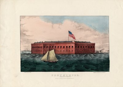 サムター要塞：サウスカロライナ州チャールストンハーバー、パブ。 Currier und Ives、1861年頃 作： Charles Parsons